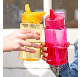 Geltona gertuvė su blizgančiu dangteliu, 450ml.
