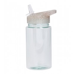 Sidabro spalvos gertuvė su blizgiu dangteliu, 450ml.