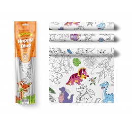 Spalvinimo staltiesių rinkinys „Linksmasis dinozauras“