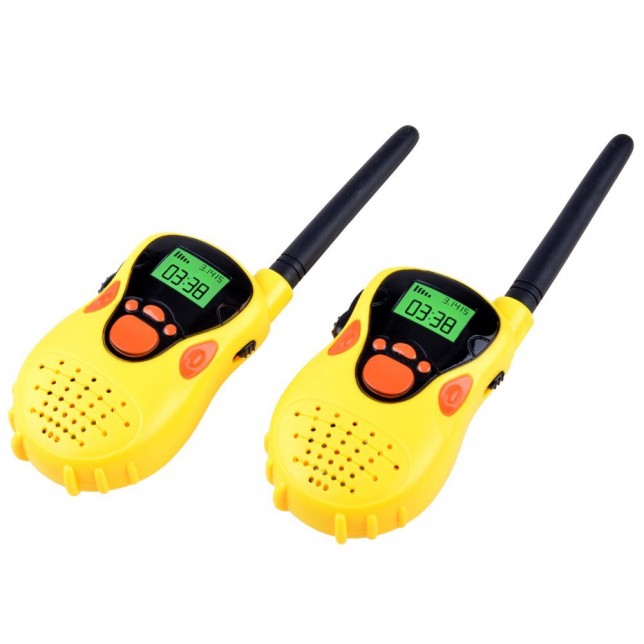 Geltonos trumpųjų bangų racijos „Walkie talkie“ (20 m)