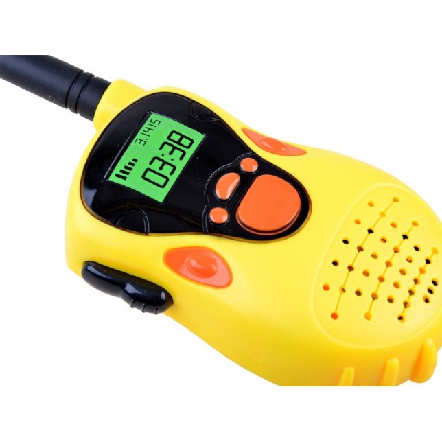 Geltonos trumpųjų bangų racijos „Walkie talkie“ (20 m)