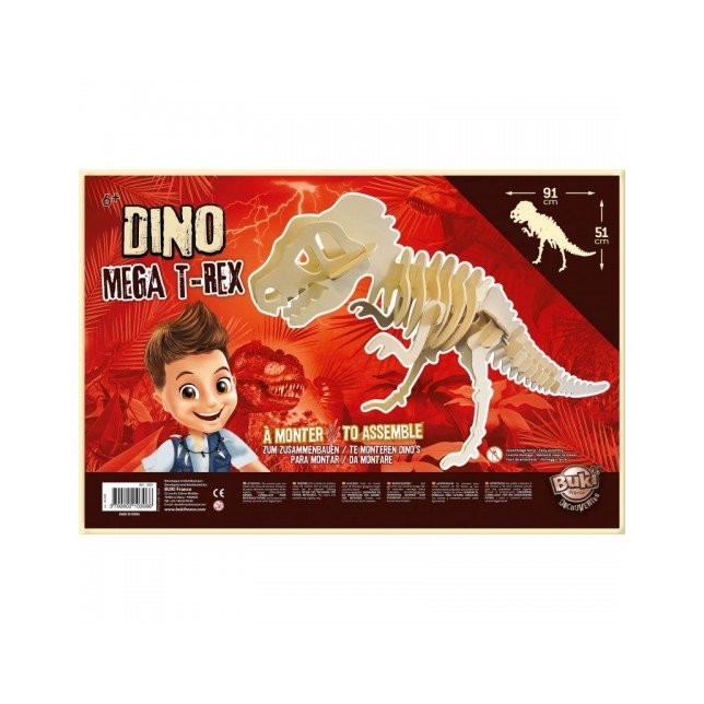 Milžiniška 3D medinė dėlionė „T-Rex“