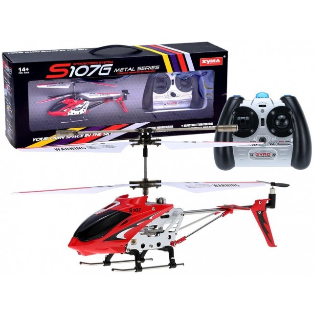 Raudonas RC sraigtasparnis „Syma S107G“