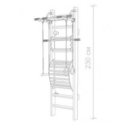 Medinė gimnastikos sienelė STANDART D-7
