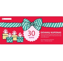 30 eurų Dovanų kuponas apsipirkimui
