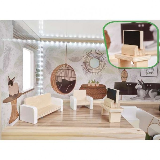Lulilo medinis lėlių namelis "Boho"