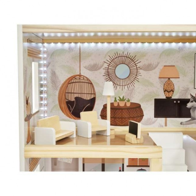 Lulilo medinis lėlių namelis "Boho"
