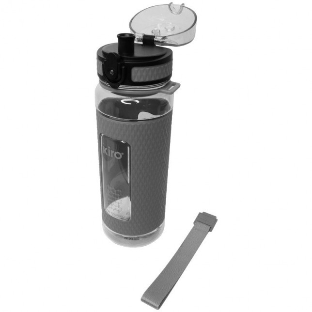 Gertuvė su gumuotu korpusu "Kiro Grey", 700ml.