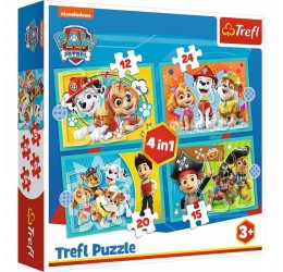 Trefl 4 in 1 dėlionių rinkinys - Patruliai