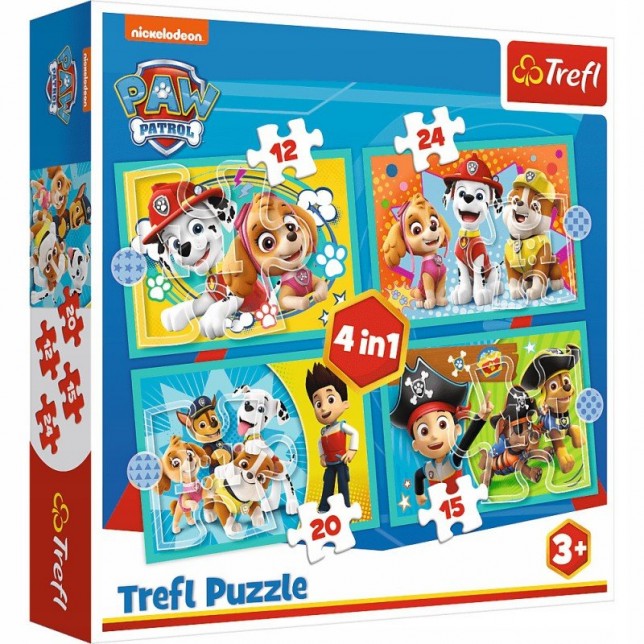 Trefl 4 in 1 dėlionių rinkinys - Patruliai