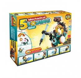 Mechaninis kodavimo konstruktorius "Robotas 5in1"
