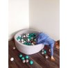 Apvalus minkštas kamuoliukų baseinas 90 cm 150 kamuoliukų