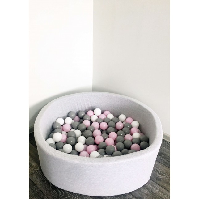 Apvalus minkštas kamuoliukų baseinas 90 cm 150 kamuoliukų