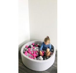 Apvalus minkštas kamuoliukų baseinas 90 cm 150 kamuoliukų