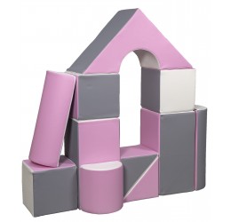 Minkštų kaladėlių komplektas "Building block" / 11 vnt.
