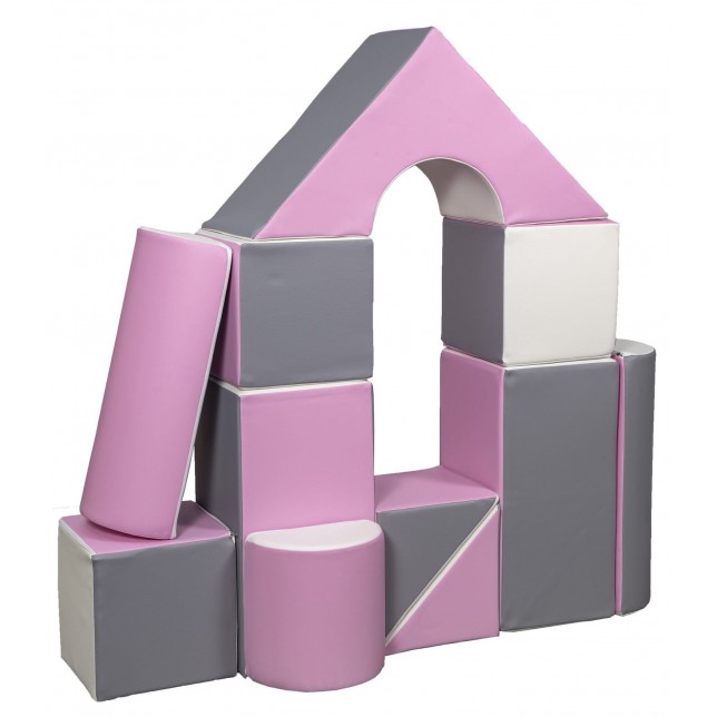 Minkštų kaladėlių komplektas "Building block" / 11 vnt.
