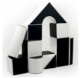 Minkštų kaladėlių komplektas "Building block" / 11 vnt.