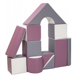Minkštų kaladėlių komplektas "Building block" / 11 vnt.