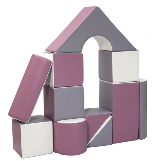 Minkštų kaladėlių komplektas "Building block" / 11 vnt.