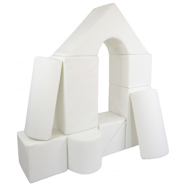 Minkštų kaladėlių komplektas "Building block" / 11 vnt.