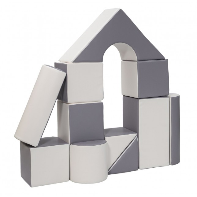 Minkštų kaladėlių komplektas "Building block" / 11 vnt.