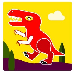 Djeco Trafaretų rinkinys "Dinozaurai"