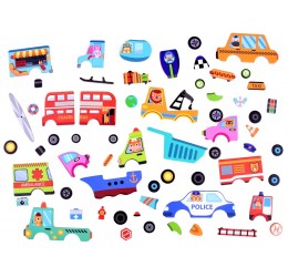 Magnetinis žaidimas - dėlionė "Transportas"