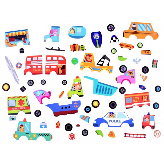 Magnetinis žaidimas - dėlionė "Transportas"
