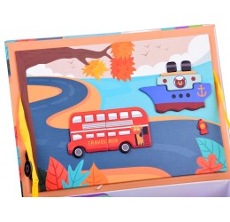 Magnetinis žaidimas - dėlionė "Transportas"