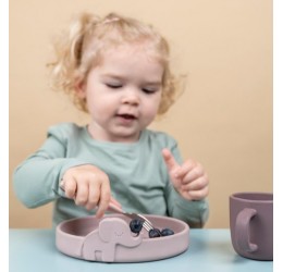 Vaikiškas stalo indų rinkinys "Peekaboo Powder"