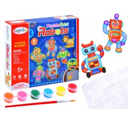Magnetukų gamybos rinkinys "Linksmieji robotai"