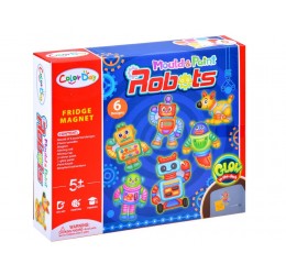 Magnetukų gamybos rinkinys "Linksmieji robotai"