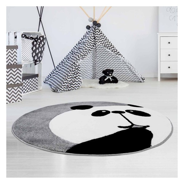 Pilkas kilimas "Didelė panda"