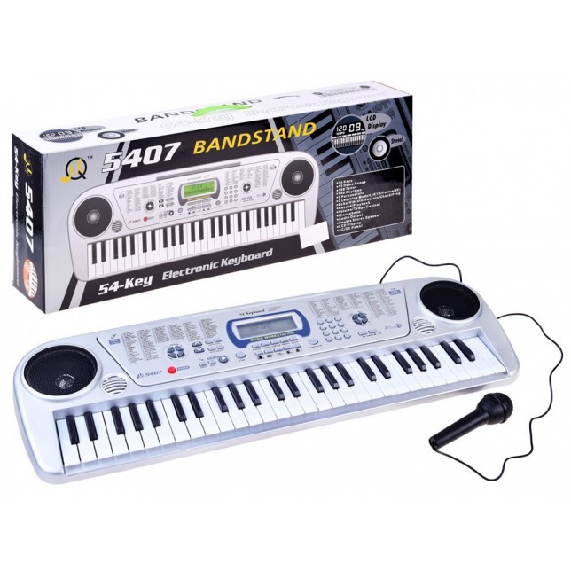 Elektroninis pianinas su mikrofonu