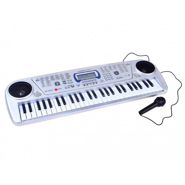 Elektroninis pianinas su mikrofonu
