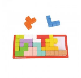 Medinių kaladėlių žaidimas "Tetris"