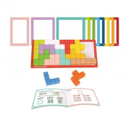 Medinių kaladėlių žaidimas "Tetris"
