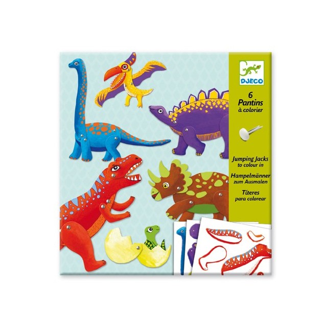 Djeco rinkinys lėlės marionetes "Dinozaurai"