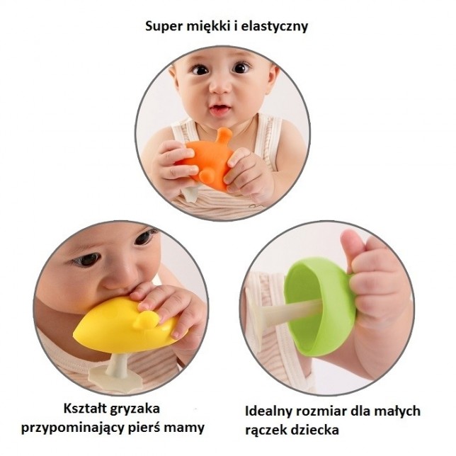 Mombella silikoninis kramtukas "Geltonas grybukas"