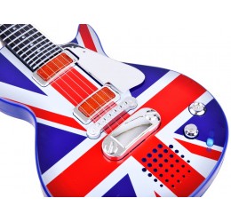 Vaikiška vėliavos dizaino elektrinė gitara su ausinėmis