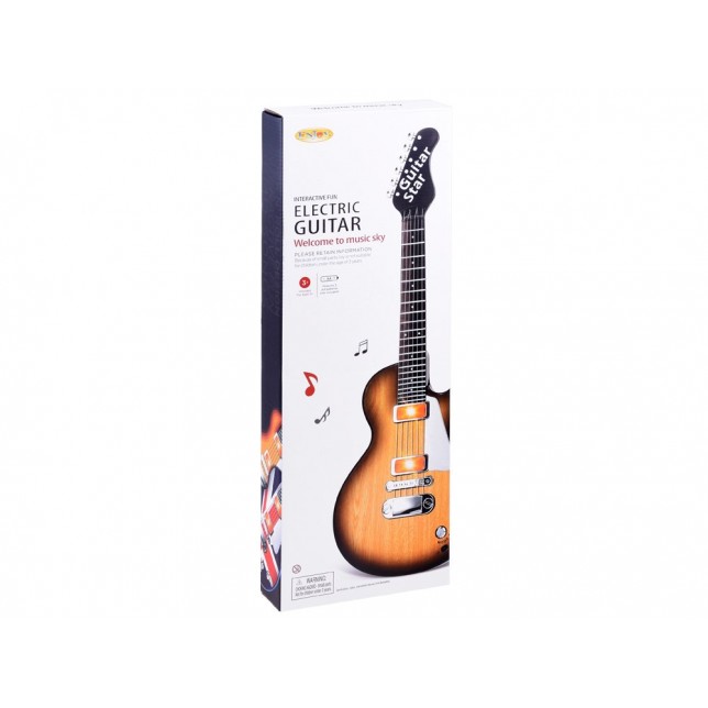 Vaikiška vėliavos dizaino elektrinė gitara su ausinėmis