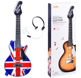 Vaikiška vėliavos dizaino elektrinė gitara su ausinėmis