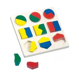 Medinė geometrinių formų dėlionė, 2+