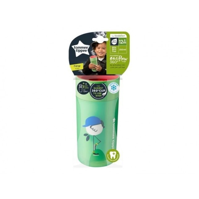 Tommee Tippee 360 lapsnių puodelis ''EASIFLOW'' žalias