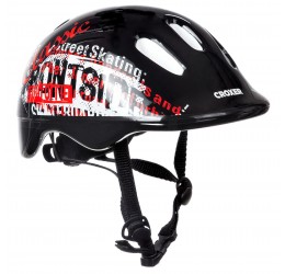 Juodos spalvos šalmas - "Croxer Street Red XS" / 48-51cm