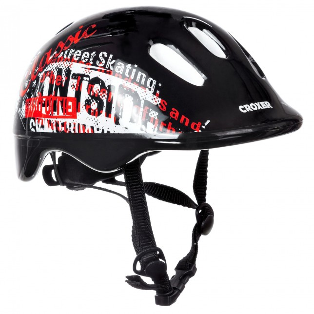 Juodos spalvos šalmas - "Croxer Street Red XS" / 48-51cm