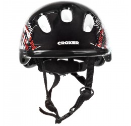 Juodos spalvos šalmas - "Croxer Street Red XS" / 48-51cm