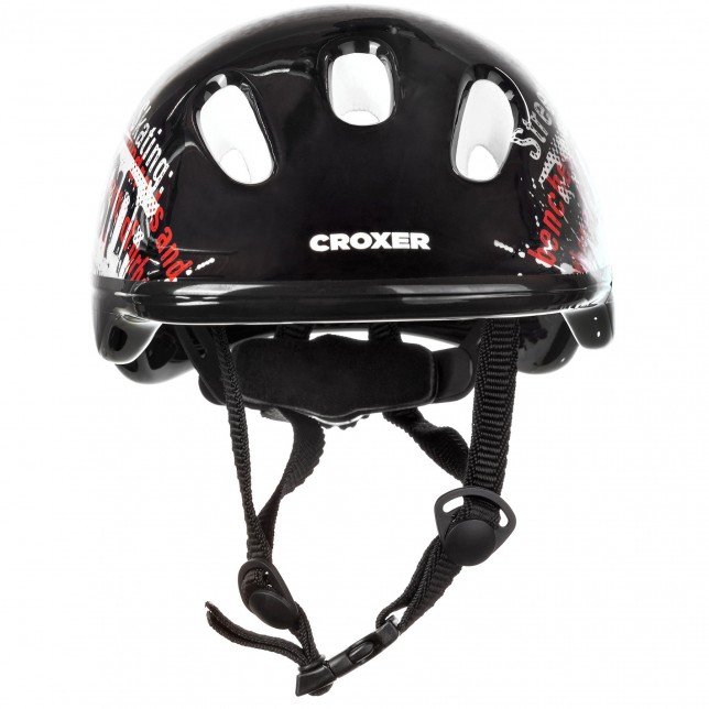 Juodos spalvos šalmas - "Croxer Street Red XS" / 48-51cm