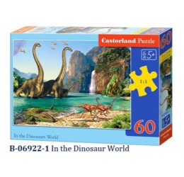 Dėlionė "Dinozaurų pasaulyje" 60 dalių