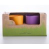 eKoala vaikiški puodeliai iš bioplastiko 2vnt. (oranžinė/violetinė)